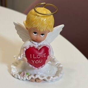 Enesco Holly Babes vintage angel figurine 1984